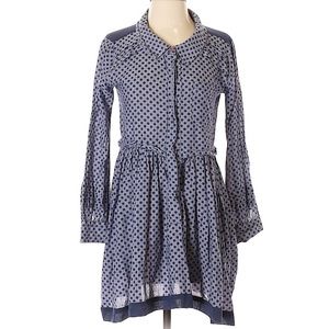 ASOS polka dot chambray dress size 2